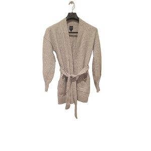 Gap Belted OPEN Cardigan Light Heather Gray Women’s Size SMALL. Grandma core